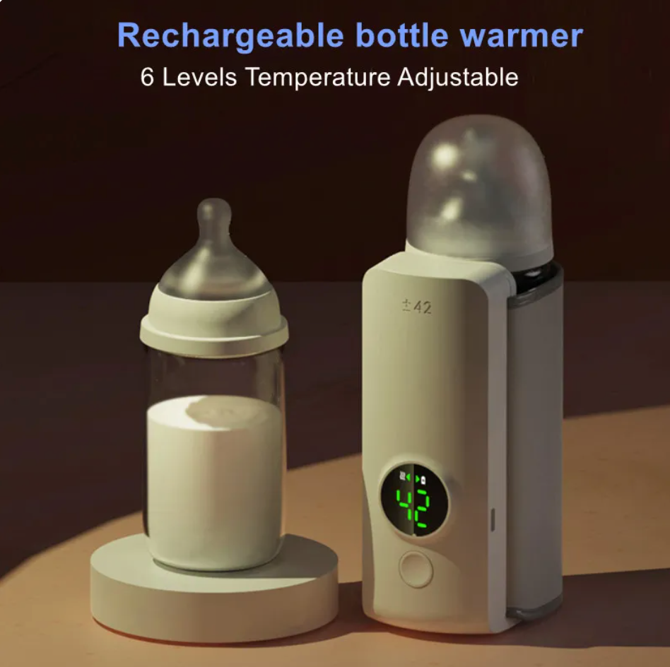 Chauffe-Biberon Portable Sans Fil – Rechargeable, Chauffage Rapide, Idéal pour les Déplacements