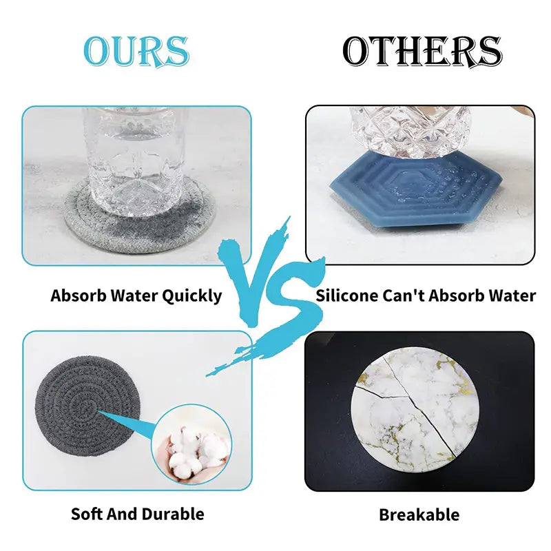 Dessous de Verre Tressé à la Main – Ultra Absorbant et Résistant à la Chaleur