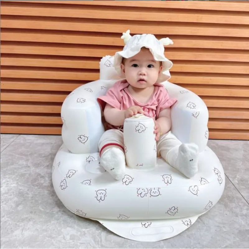 Siège Gonflable pour Bébé – Chaise Multifonction pour Repas, Bain et Jeux, Confortable et Portable