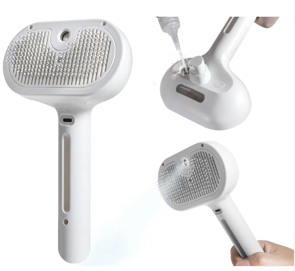 Brosse Spray pour Poils d’Animaux – Brosse Démêlante Hydratante pour Chiens et Chats