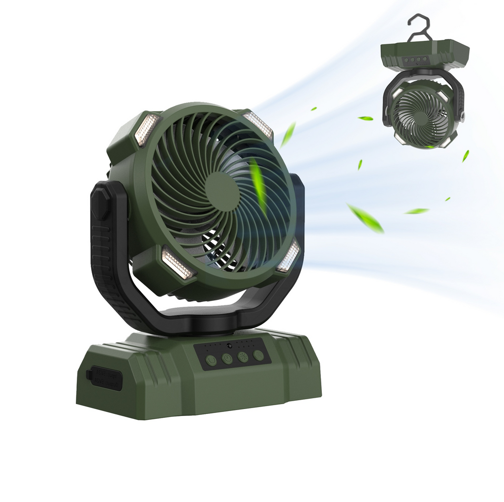 Station d'Énergie Portable avec Lampe LED et Ventilateur – Batterie Externe Multifonction pour Camping et Extérieur