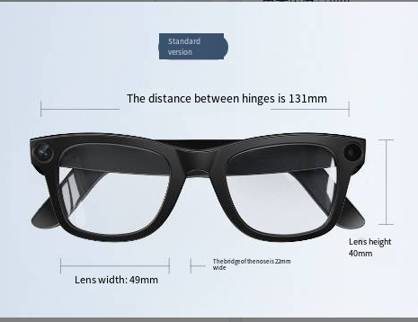 Lunettes Intelligentes avec Caméra IA – Smart Glasses Connectées, Capture Photo/Vidéo et Fonctions Assistées