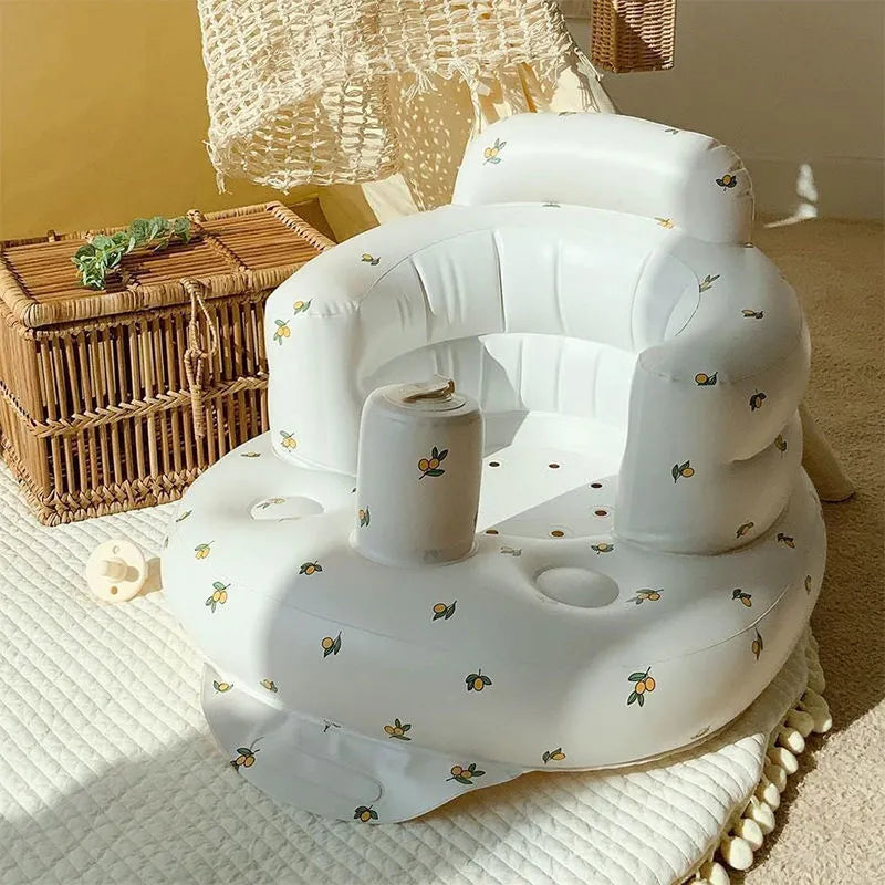 Siège Gonflable pour Bébé – Chaise Multifonction pour Repas, Bain et Jeux, Confortable et Portable