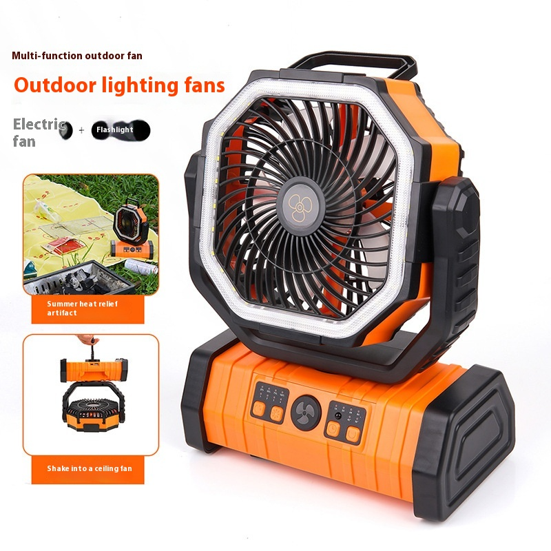 Station d'Énergie Portable avec Lampe LED et Ventilateur – Batterie Externe Multifonction pour Camping et Extérieur