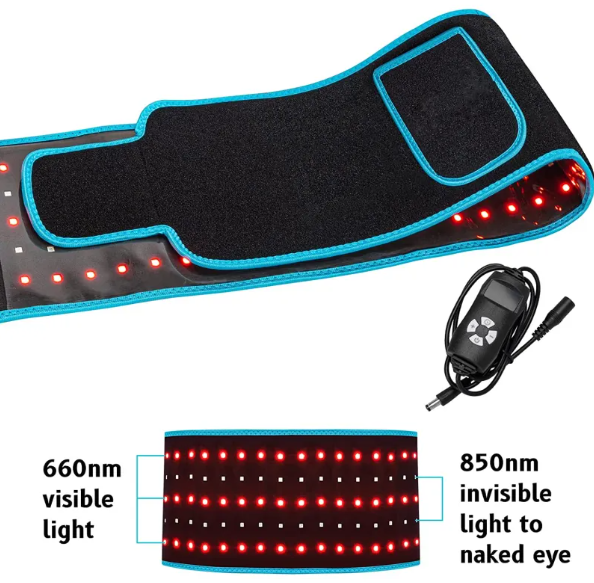 Ceinture de Thérapie LED et Infrarouge – Ceinture Chauffante Réglable pour le Bien-Être et la Relaxation