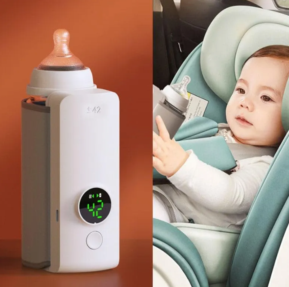 Chauffe-Biberon Portable Sans Fil – Rechargeable, Chauffage Rapide, Idéal pour les Déplacements