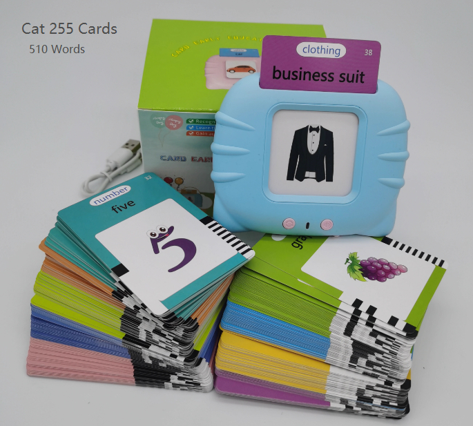 Machine de Cartes Éducatives Parlantes pour Enfants – Apprentissage Précoce, Vocabulaire et Jeux Éducatifs