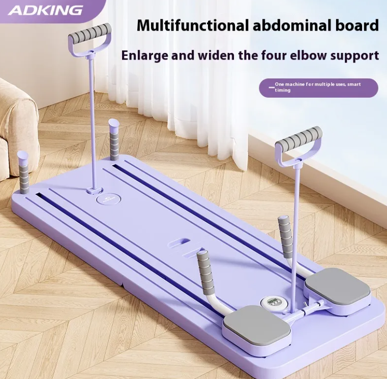 Planche de Fitness avec Roue Abdominale – Appareil de Musculation pour Gainage et Renforcement du Corps