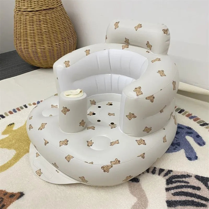 Siège Gonflable pour Bébé – Chaise Multifonction pour Repas, Bain et Jeux, Confortable et Portable