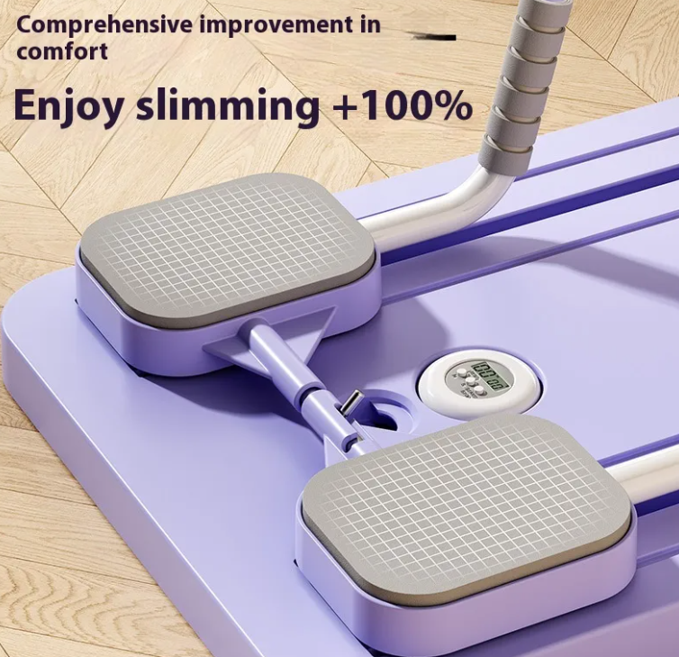 Planche de Fitness avec Roue Abdominale – Appareil de Musculation pour Gainage et Renforcement du Corps