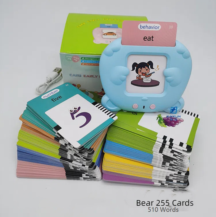 Machine de Cartes Éducatives Parlantes pour Enfants – Apprentissage Précoce, Vocabulaire et Jeux Éducatifs