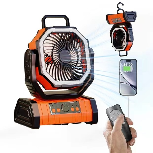 Station d'Énergie Portable avec Lampe LED et Ventilateur – Batterie Externe Multifonction pour Camping et Extérieur