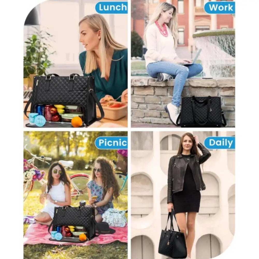 Sac Isotherme Repas pour Femme – Lunch Bag Portable Grande Capacité, Étanche et Réutilisable