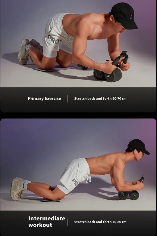 Roue Abdominale à Retour Automatique – Appareil de Musculation pour Abdominaux, Bras et Gainage
