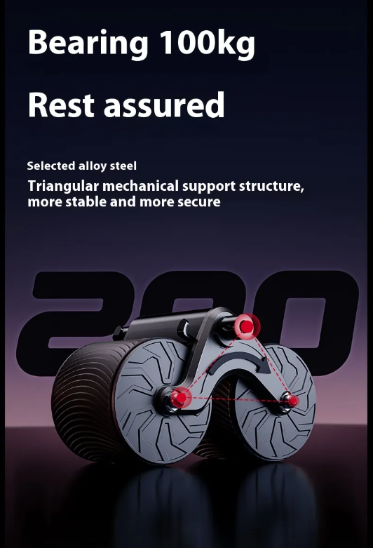 Roue Abdominale à Retour Automatique – Appareil de Musculation pour Abdominaux, Bras et Gainage