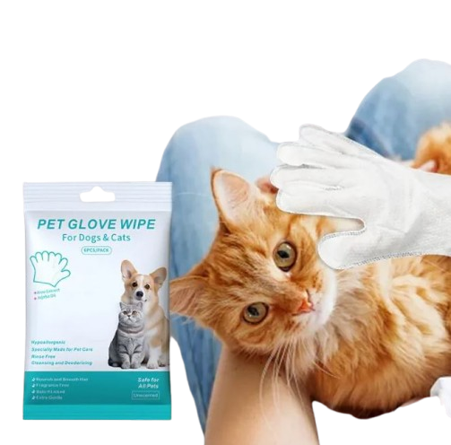 Gants et Lingettes de Nettoyage pour Animaux – Toilettage Doux pour Chiens et Chats