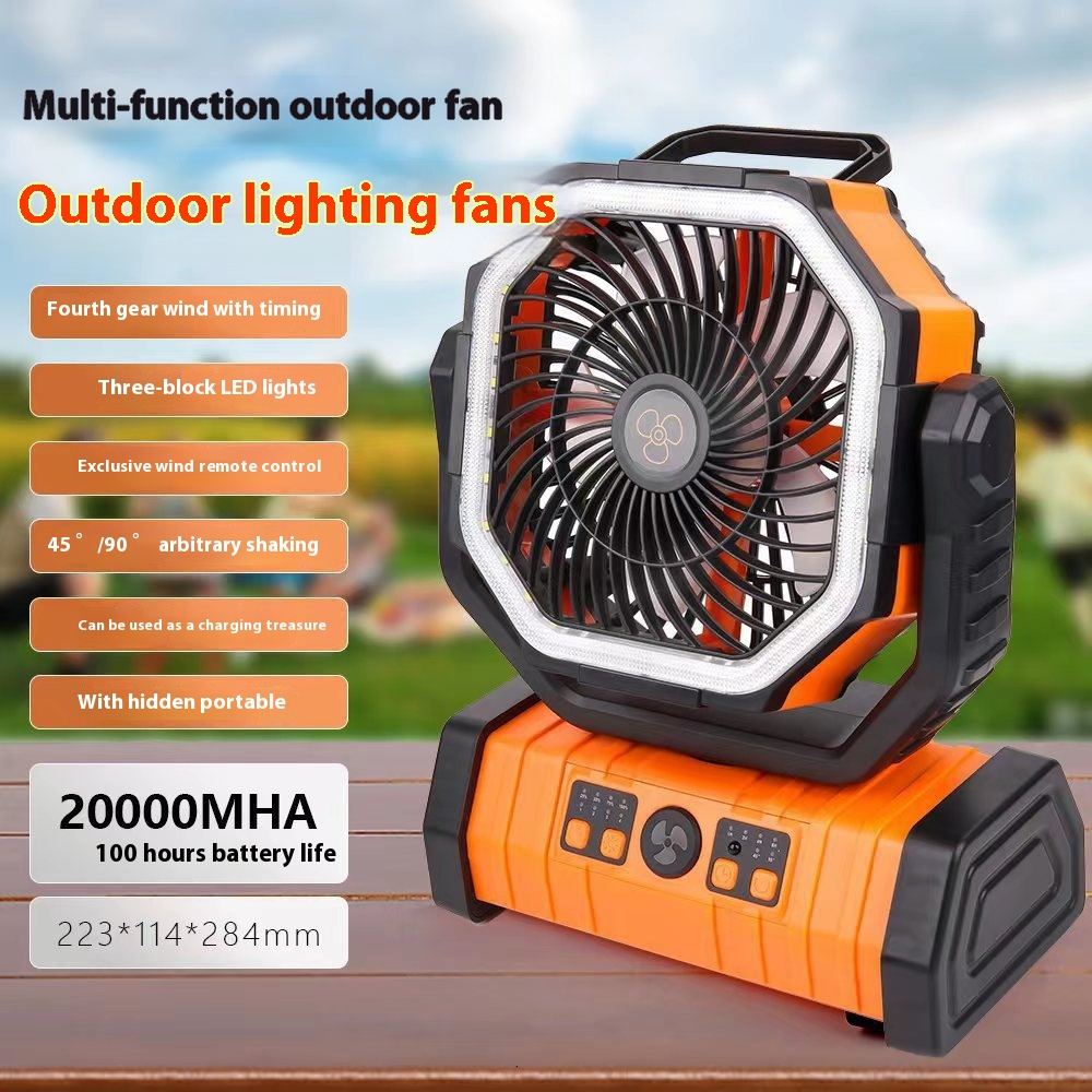 Station d'Énergie Portable avec Lampe LED et Ventilateur – Batterie Externe Multifonction pour Camping et Extérieur