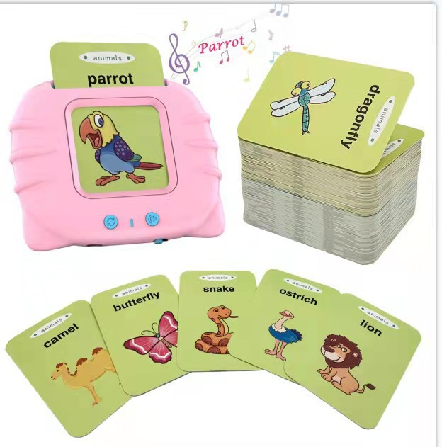 Machine de Cartes Éducatives Parlantes pour Enfants – Apprentissage Précoce, Vocabulaire et Jeux Éducatifs