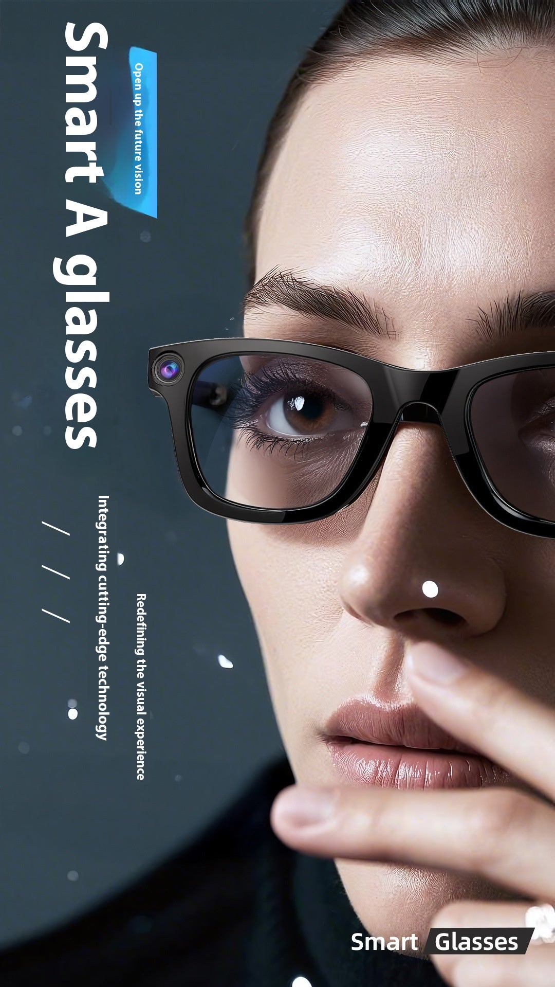 Lunettes Intelligentes avec Caméra IA – Smart Glasses Connectées, Capture Photo/Vidéo et Fonctions Assistées