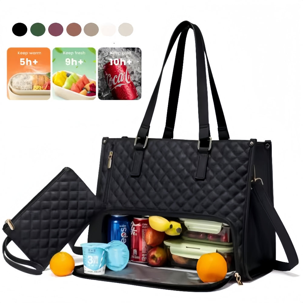 Sac Isotherme Repas pour Femme – Lunch Bag Portable Grande Capacité, Étanche et Réutilisable