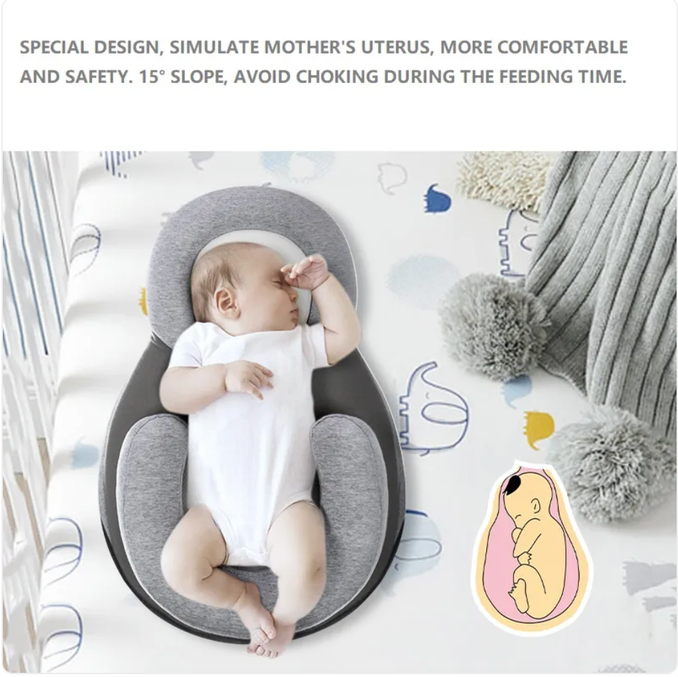 Coussin Anti-Régurgitation pour Bébé – Oreiller Incliné, Doux et Confortable