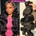 Tissage Body Wave 100 % Cheveux Humains Brésiliens – 12 à 32 Pouces