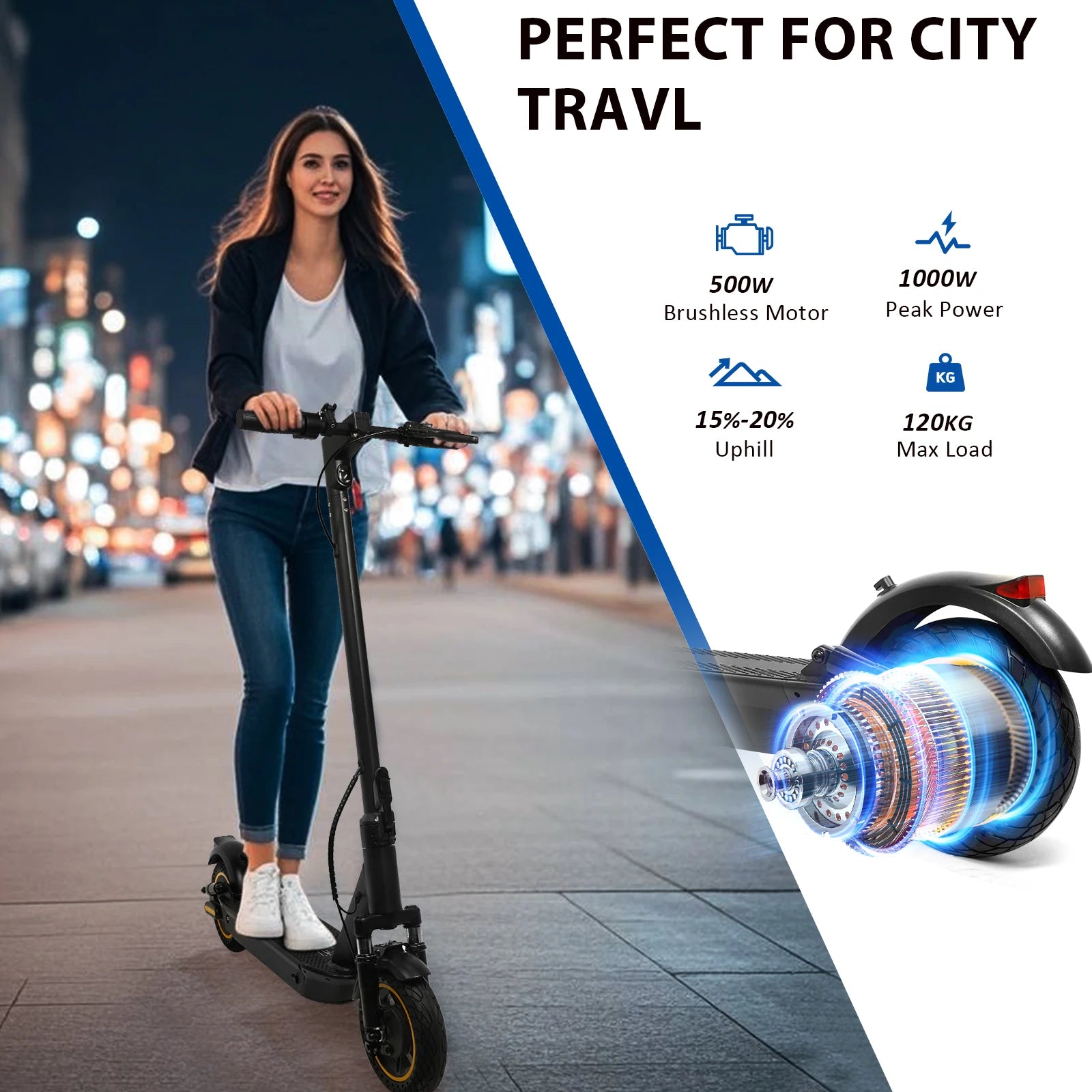 Trottinette électrique AOVOPRO TX01 2026 – 350W/500W, grande autonomie, Smart APP