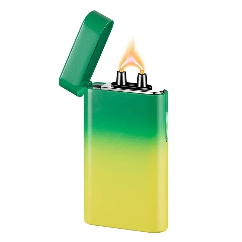 Briquet Électrique à Arc Rechargeable USB-C – Briquet Coupe-Vent en Métal avec Écran LED, Allume-Bougie et Allume-Cigarette Portable
