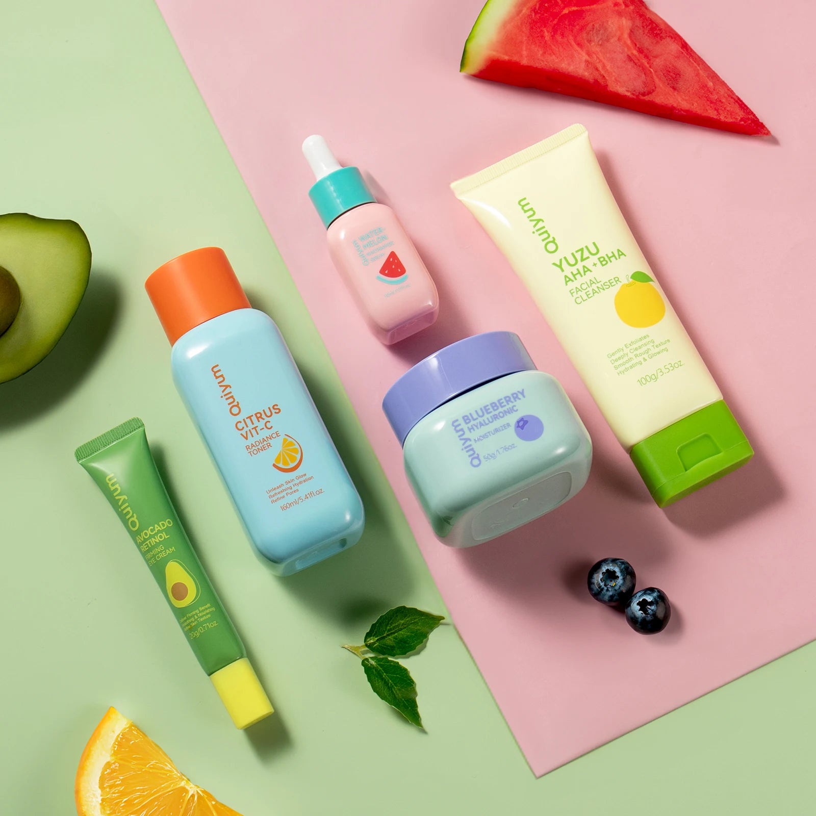 Coffret de Soins Visage 5 Pièces – Hydratant, Éclat, Anti-Âge, Soin Complet pour Peaux Sèches et Ternes