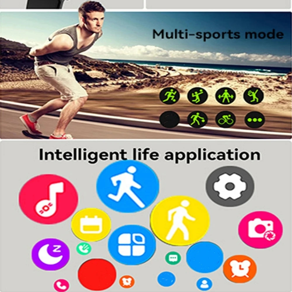 Montre Connectée Ultra Fine 1,85 Pouces – Étanche IP68, Plus de 110 Modes Sport, Suivi d’Activité et de Santé