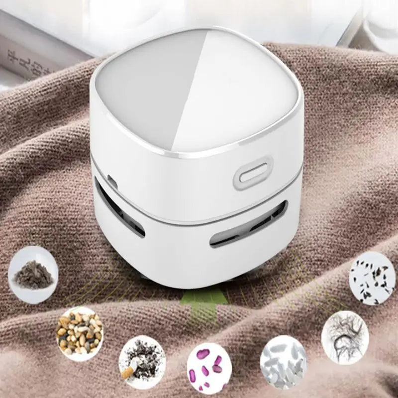 Mini Aspirateur de Bureau Sans Fil – Aspirateur Portable Rechargeable pour Table, Clavier, Poussière, Miettes et Nettoyage de Bureau