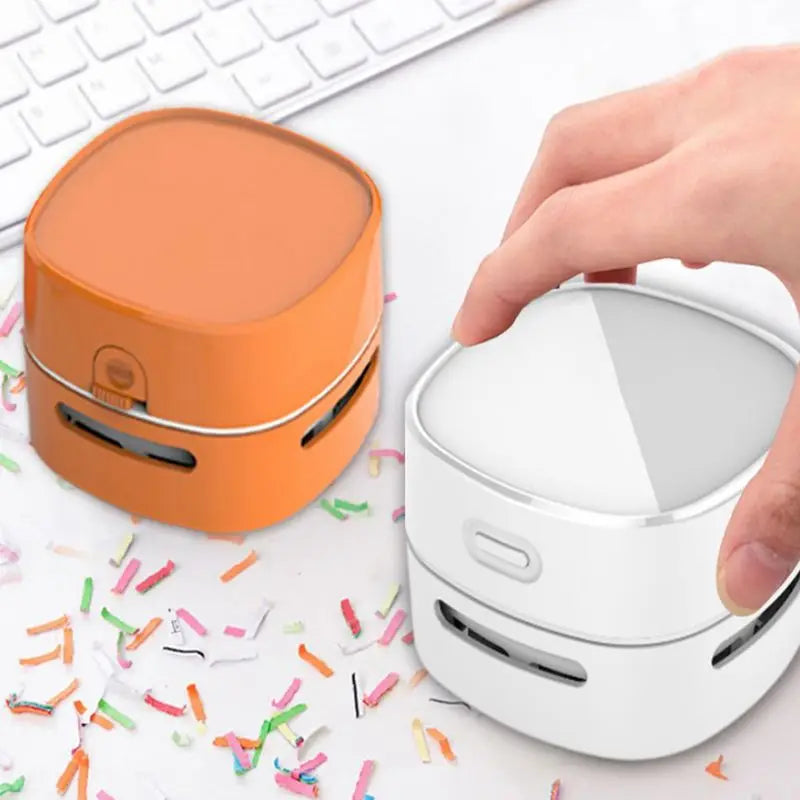 Mini Aspirateur de Bureau Sans Fil – Aspirateur Portable Rechargeable pour Table, Clavier, Poussière, Miettes et Nettoyage de Bureau