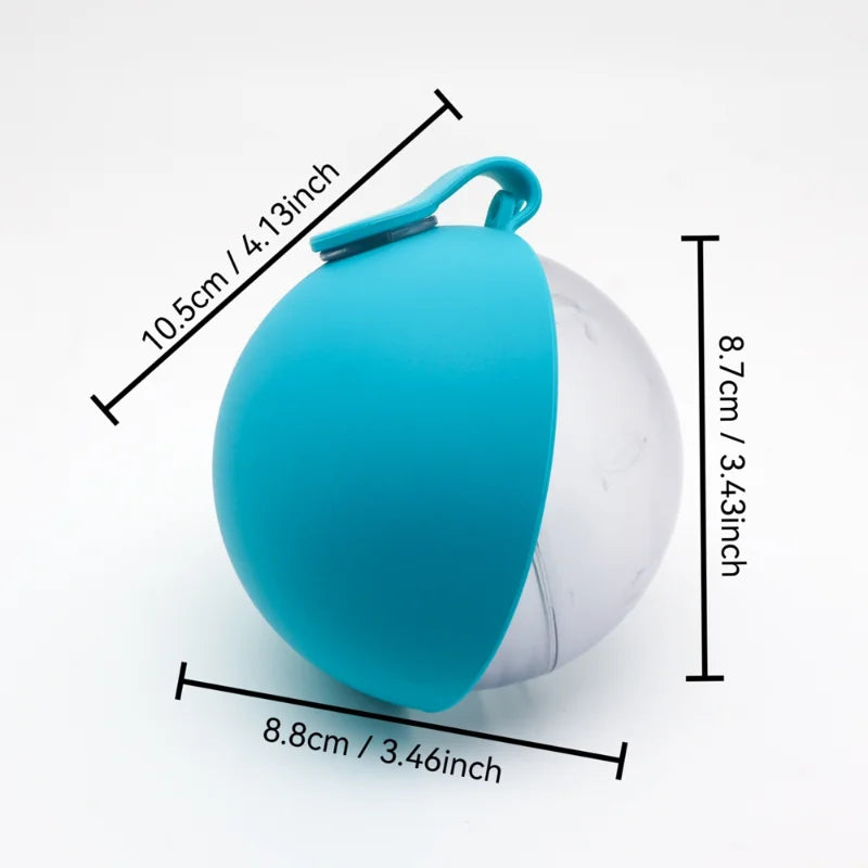 Gourde Portable pour Chien et Chat avec Gamelle Intégrée – Distributeur d’Eau Pliable en Silicone et Boîte à Nourriture