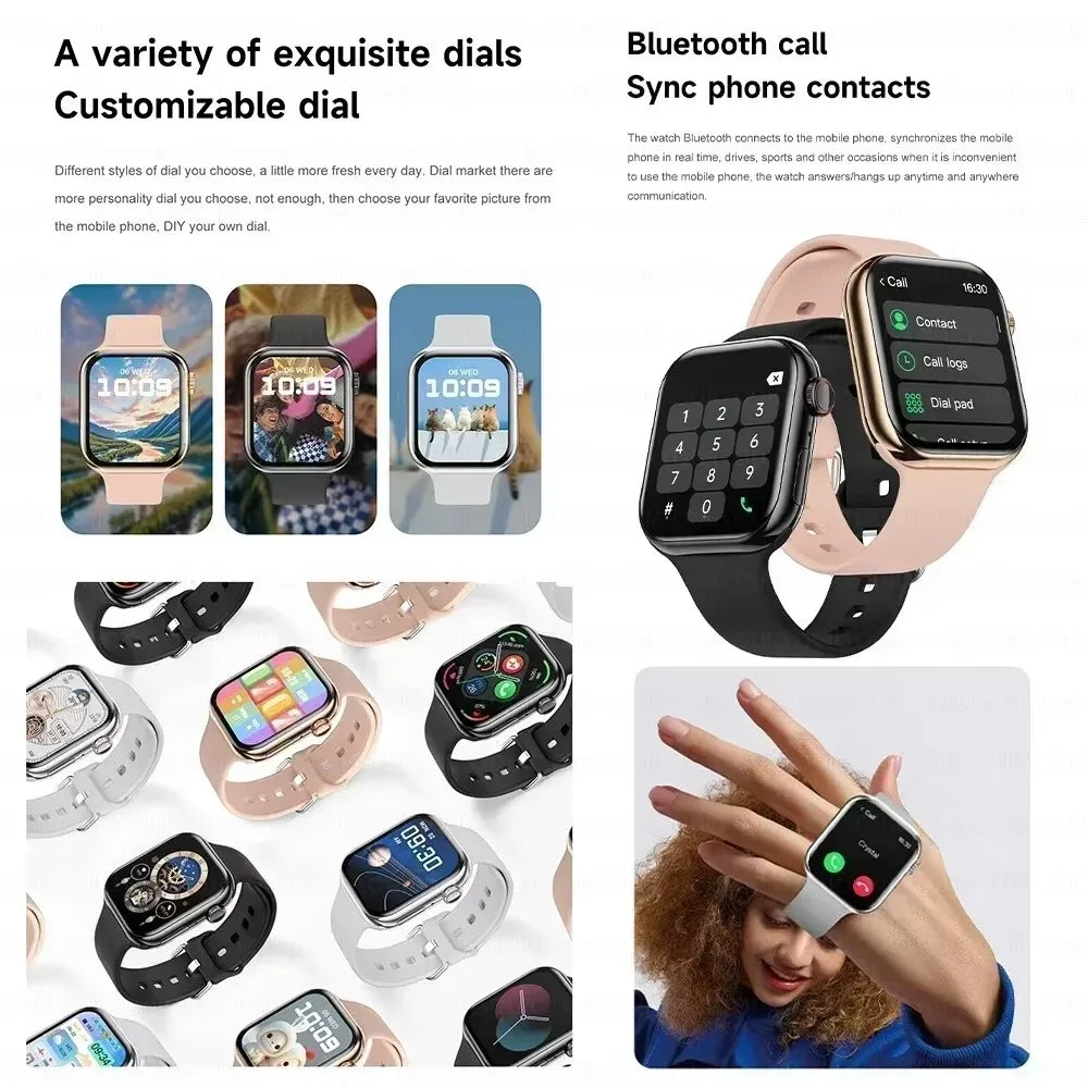 Montre Connectée GPS Série 10 – Appels Bluetooth, Musique & Vidéo, NFC, Étanche, Suivi Santé, Compatible Android & iOS