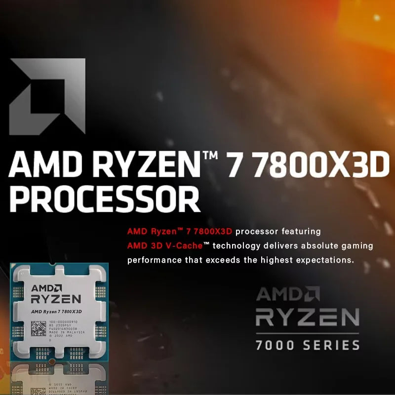 AMD Ryzen 7 7800X3D – Processeur Gaming 8 Cœurs, Socket AM5