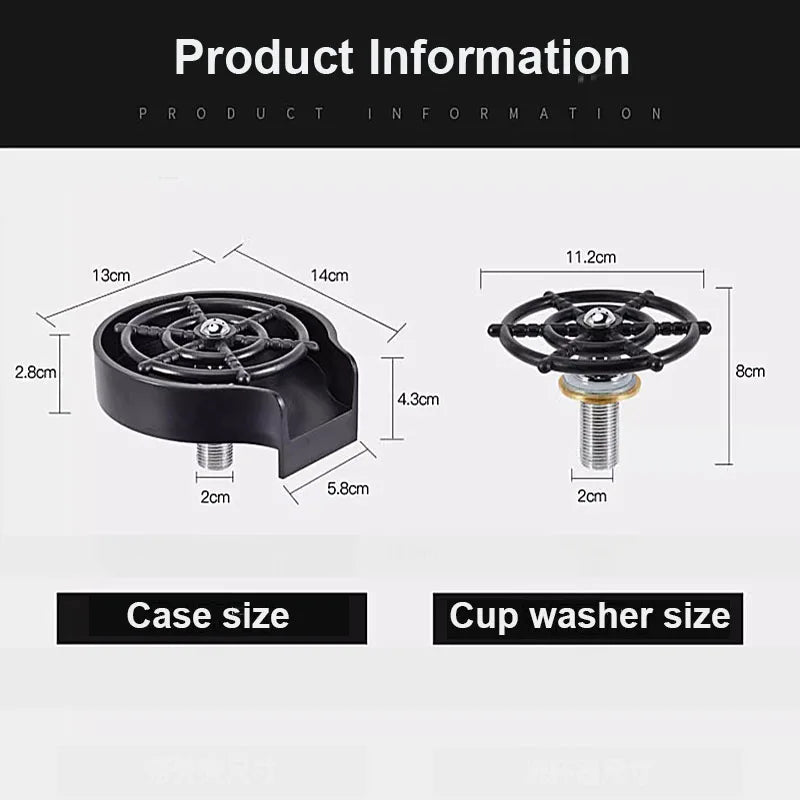 Rince-Verres Automatique pour Évier – Nettoyeur Haute Pression pour Verres, Tasses et Bouteilles