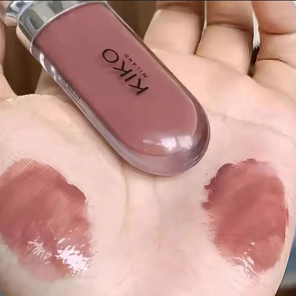 Gloss à Lèvres Effet Miroir 3D – Waterproof, Longue Tenue, Anti-Transfert, Finition Brillante, Teinte Rouge Rosé