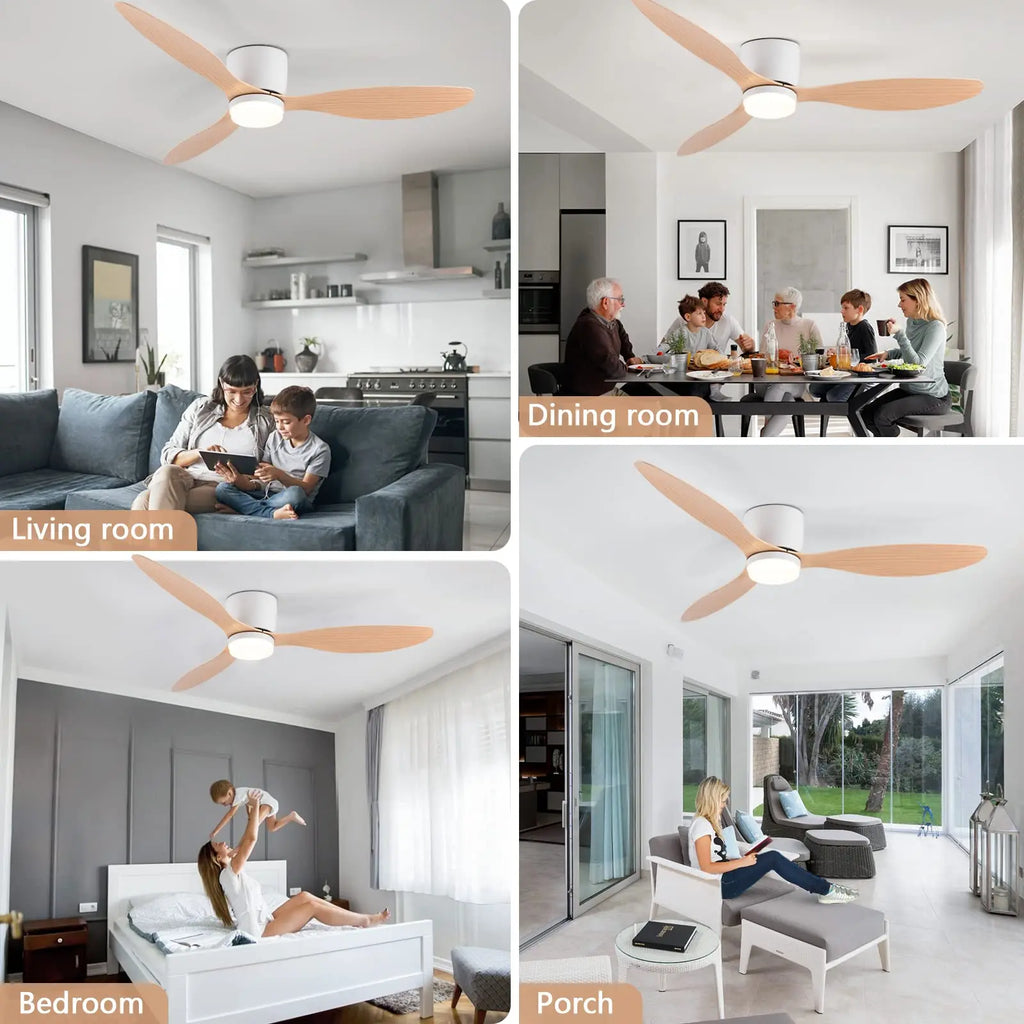Ventilateur de plafond LED Jelena avec télécommande – Design moderne