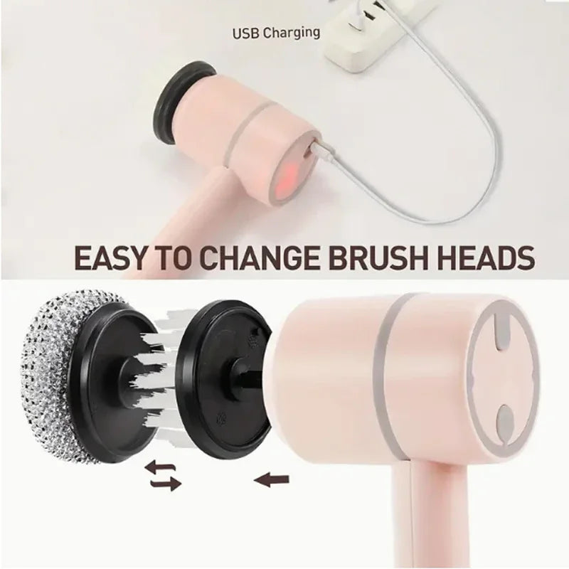 Brosse de nettoyage électrique sans fil 3-en-1 OLOEY – Nettoyeur rotatif multifonction