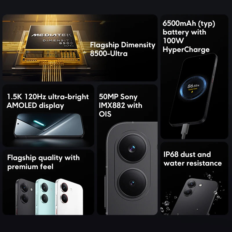 POCO X8 Pro – Smartphone 5G, 6500 mAh, Charge 100 W, Appareil photo 50 MP