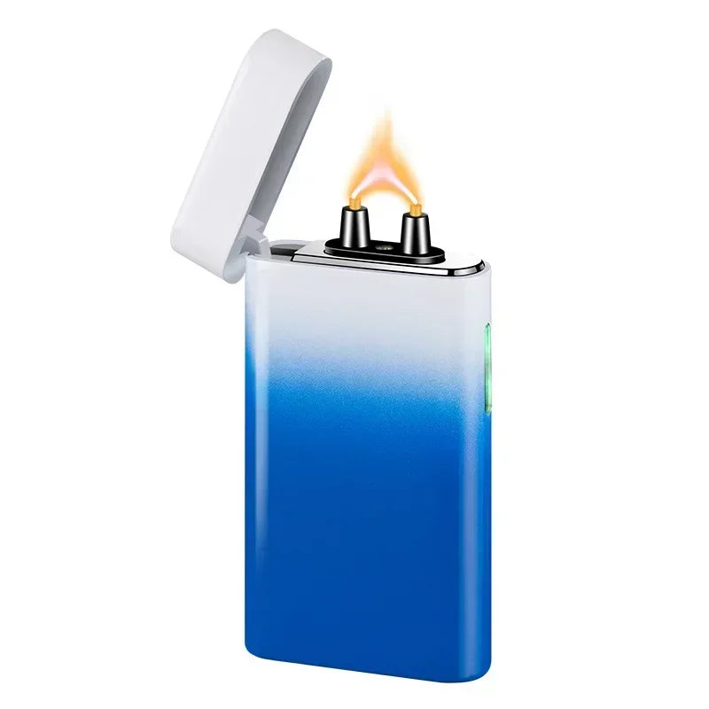 Briquet Électrique à Arc Rechargeable USB-C – Briquet Coupe-Vent en Métal avec Écran LED, Allume-Bougie et Allume-Cigarette Portable