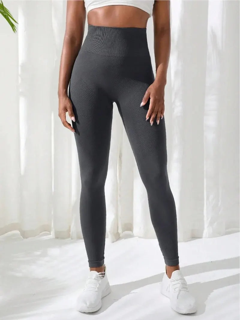 Legging de Yoga Femme Taille Haute – Sans Couture, Extensible, Pantalon de Sport et Fitness