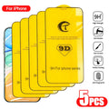Lot de 5 Verres Trempés 9D pour iPhone – Protection Écran Haute Résistance