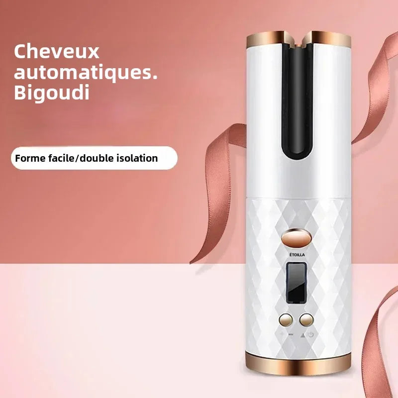 Bigoudi automatique sans fil USB – Fer à friser portable anti-brûlure