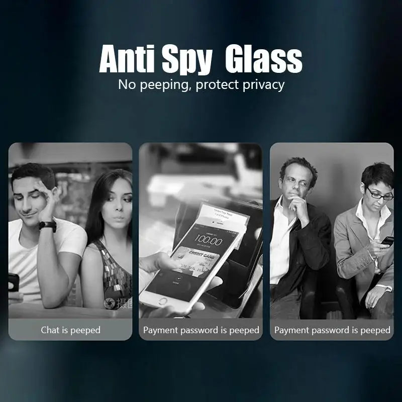 Lot de 3 Verres Trempés Anti-Espion pour iPhone – Protection Confidentialité