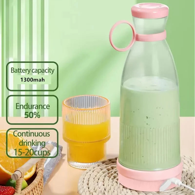 Blender portable USB 6 lames – Mixeur électrique pour smoothies, jus et milkshakes