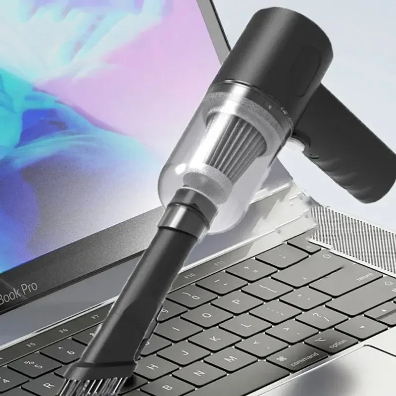 Aspirateur de Voiture Sans Fil 9000Pa – Mini Aspirateur Portable USB 1200mAh, Nettoyage Humide & Sec pour Voiture et Maison