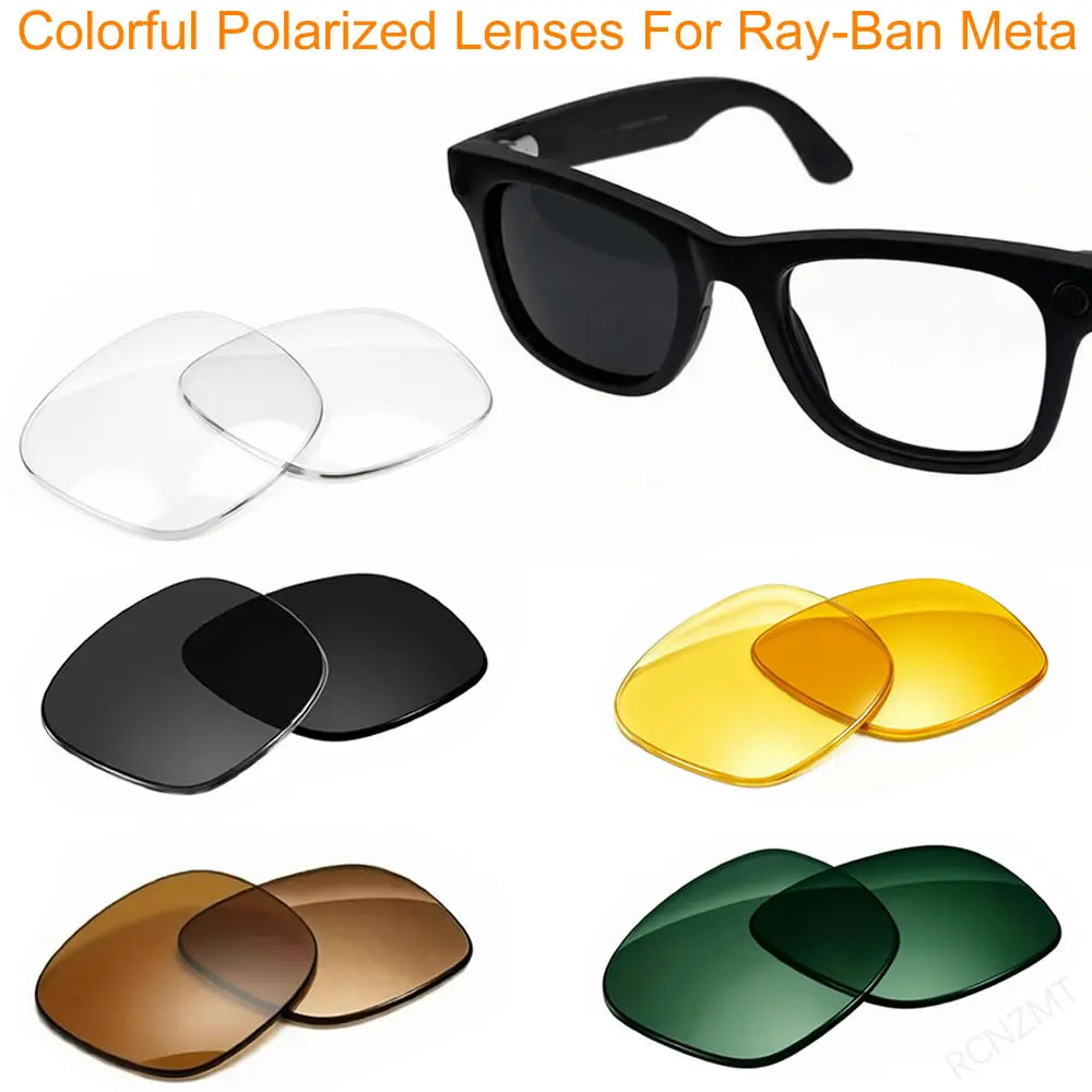 Lentilles de Remplacement Photochromiques Polarisées pour Ray-Ban Meta Wayfarer RW4006/RW4008/RW4012