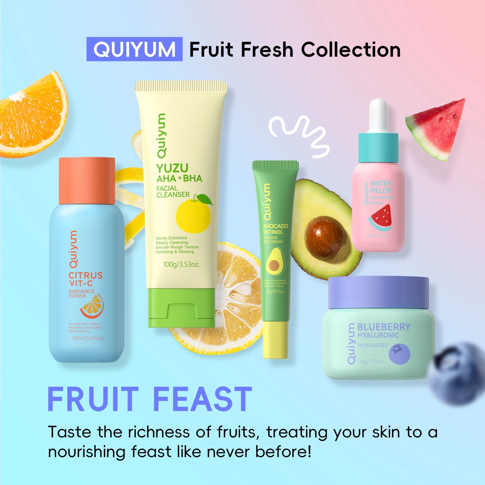 Coffret de Soins Visage 5 Pièces – Hydratant, Éclat, Anti-Âge, Soin Complet pour Peaux Sèches et Ternes