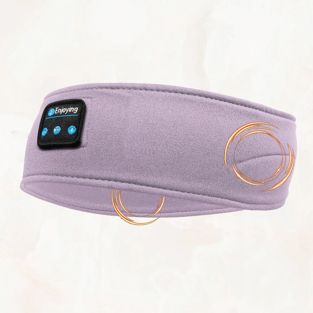 HOMEFISH Bandeau Bluetooth avec Écouteurs Sans Fil – Masque de Sommeil, Casque Audio Sport, Confortable pour Dormir, Voyager et Faire du Sport